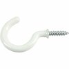 Hillman 1-1/2 WHITE VINYL COATEDCUP HOOK 851847